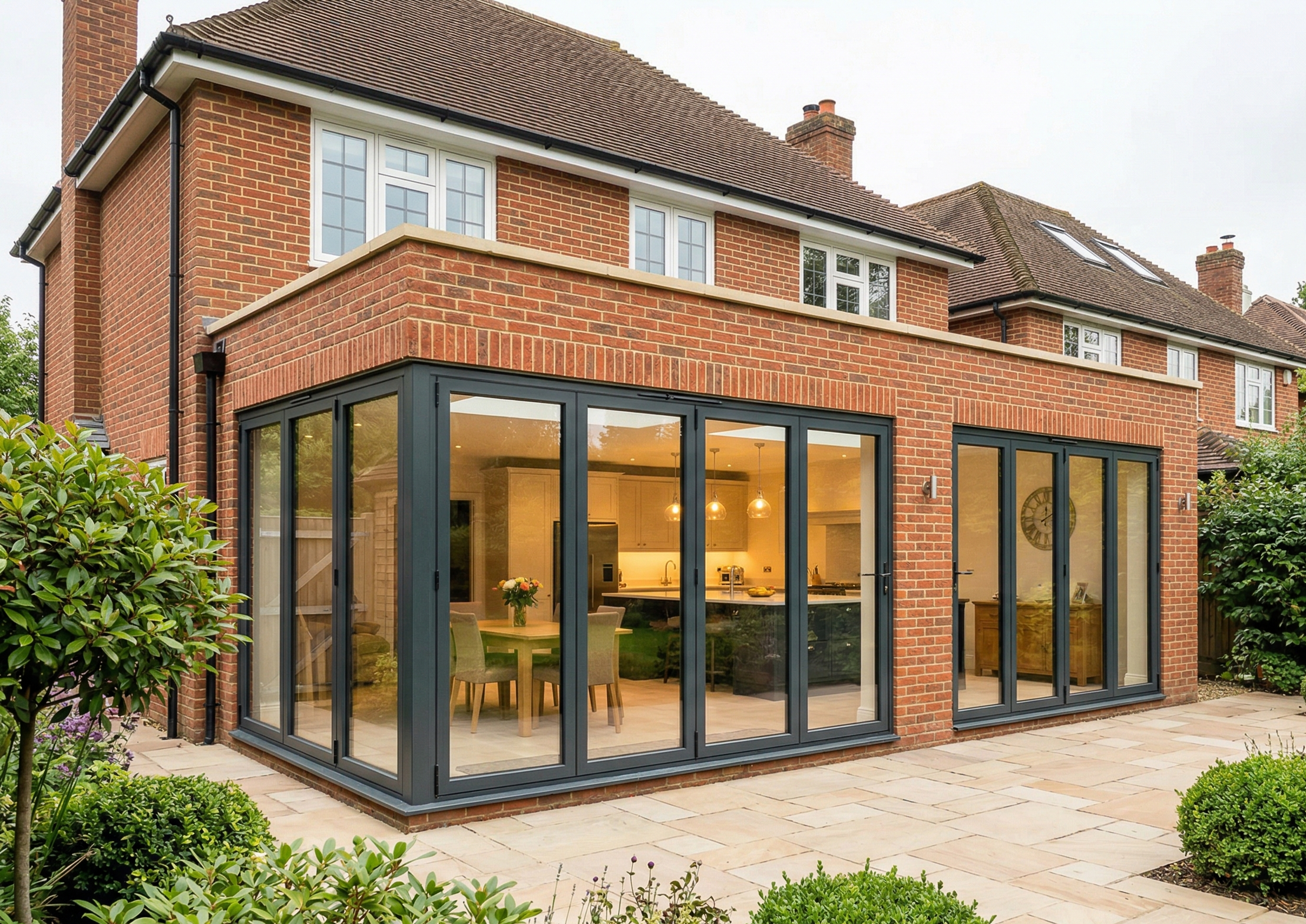 Rear extension with full-height glazing in Guildford